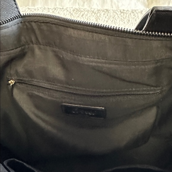 Crossi Black Tote Bag Purse with Gold Plated Hardware - Picture 5 of 11